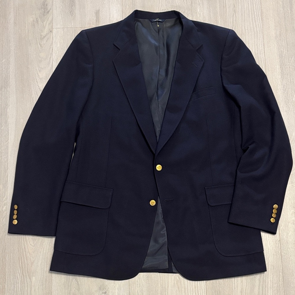 🔥BUNDLESALE Elegant Kuppenheimer 47R Navy Blazer Sports Coat with Gold Buttons